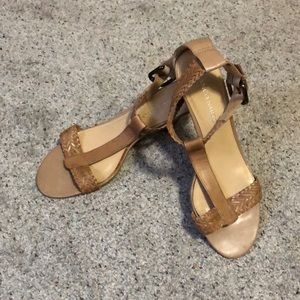 Darling leather heeled sandals made by Franco Sarto. Gently worn. Size 11m